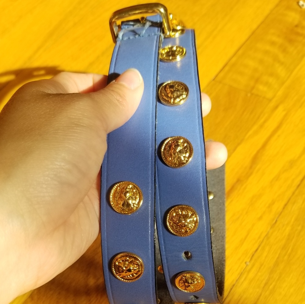 The Limited Vintage Leather Gold Lion Head Belt